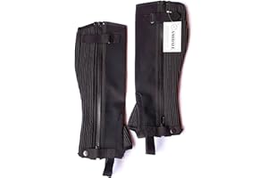 Amidale HALF CHAPS HORSE RIDING EQUESTRIAN BLACK WASHABLE AMARA BNWT (MEDIUM)