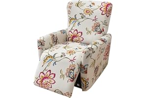 WWQQKJ 4-Pezzi Copripoltrona Relax Reclinabile Universale, Moderna Fodere Copripoltrona Reclinabile 1 Posto Elasticizzato Lavabile Rimovibile,Copertura per Poltrona Reclinabile(Color 12)
