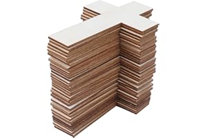 CAIQINLEN Wooden Cross, 36pcs Wooden Cross Kit DIY Project Photographic Props for DIY Craft Projects, Religious Home Decoration