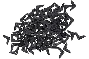 EXCEART Excecart, 100 pezzi vintage per libri, angoli di libro, protezione angolare, per album di ritagli, notebook, mobili (nero)