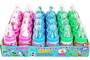 Big Baby Pop poudre Tattoo bonbons Ourse - 3 différentes saveurs de fraise, raisin et Orange - Paquet de 30
