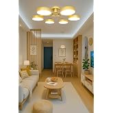 G&uuml;neş Modern Tasarım 6lı Led Avize Enerji Tasarruflu 3 Renk Işık Salon Yatak Odası Yemek Odası
