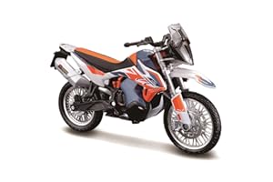 Bburago KTM 790 Adventure R Rally Motorrad - Maßstab 1:18 - Unglaublich detaillierte Die-Cast Replik Sammlerstück Motorrad Modell, Weiß