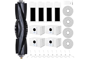 SinLaw Accessoires pour Ecovacs Deebot T20 Omni/T20e Omni,1 Brosse Principale,4 Filtres, Serpillières et Sacs à Poussière,10 Brosses Latérales
