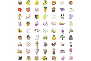 TSHAOUN 60 sztuk akrylowe broszki z kreskówek, urocze kolorowe broszki z klipsami, zestaw broszek z klipsami z tyłu, broszki z klipsami do toreb, płóciennych toreb, ubrań, czapek, tworzenia DIY