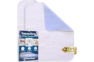 BestZings - Empapadores Bebe - Empapadores Perros 60x90 - Protector colchon 90 - Pipi Stop - Protector Cama - Cambiador desechable - Resguardos Bebe - Empapador - 90x75 cm pack2