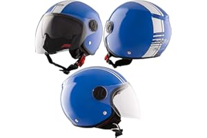 A-PRO Casco Jet Moto Scooter Quad Omologato ECE 22 06 Visiera Sonicmoto