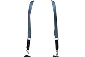 Nice One Tracolla per fotocamera in pelle e tessuto, doppia, Power Easy, Made in Italy