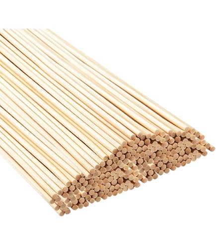 thumbnail: Houten Stokken Om Te Knutselen 3mm - 200 Stuks Suikerspin Stokjes Rond 20cm | Natuurlijk Berkenhout Voor Kerstdecoratie & Modelbouw
