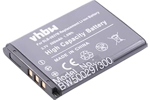 vhbw Zapasowa bateria kompatybilna z Samsung Digimax L201, L301, L70, L83t, NV10, NV15, NV20 Camera DSLR (500 mAh, 3,7 V, litowo-jonowa)