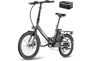 Fafrees F20 LIGHT Electric Bike, 20 Inch Folding Electric Bicycle for Adults, 16.75Ah/603Wh Removable Battery E-bike, 7 Speed, 250W Motor Electric Mountion Bike, Range 90-120KM