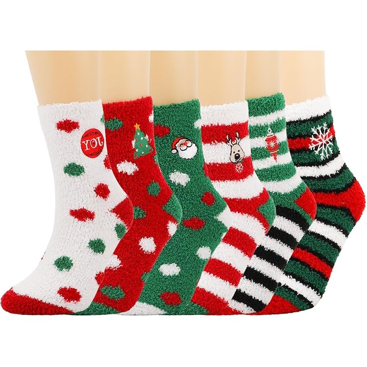 IZoeL Chaussette De Noel 5 Paires Chaussettes Femme 36-42