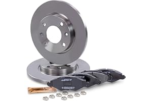 ‎ATEC GERMANY Bremsenset Vorderachse inkl. Bremsscheiben Voll Ø 247,5 mm + Bremsbeläge Vorne, Passend für PEUGEOT 206 Schrägheck (2A/C), 206 Stufenheck, 206 SW (2E/K), 206 Van