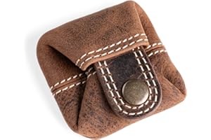 Berliner Bags Vintage Porta Monete da Uomo Lena, Porta Spiccioli Uomo in Vera Pelle, Mini Borsellino Unisex - Marrone