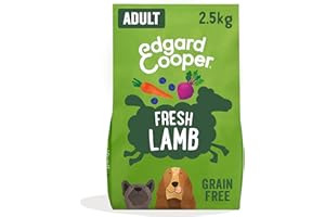 EDGARD COOPER Edgard & Cooper Crocchette Cani Adulti Cibo Secco Senza Cereali Mangime Naturale 2.5kg Agnello Fresco, Alimentazione Completa, Sana ed Equilibrata per Cani di Ogni Taglia