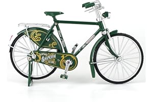 ONEMAJI Miniature Bicycle Model - Alloy Mini Retro Style Classical Bike Toy Mini Bicycle Ornaments Die-cast Retro Finger Bike Model for Collections Gift (Green)