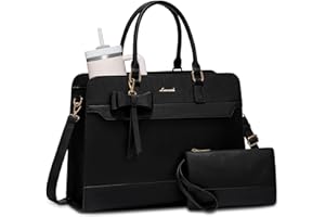 LOVEVOOK Torebka na laptopa, damska, duża, biznesowa, torba na zakupy, skóra poliuretanowa, 2 w 1, torba na ramię, elegancka torba robocza, aktówka, torba nauczycielska, do biura, pracy