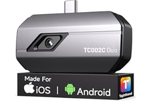 TOPDON TC002C Duo Camera Thermique pour Android iPhone iPad, 512x384 TISR Haute Résolution, -20℃ à 550°C Plage de Température, 25Hz, 40mK, Camera Infrarouge avec USB-C pour Smartphone/Tablet/Windows