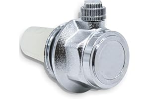 DOJA Barcelona Purgador Automático Radiador - Conexión Rosca Derecha - Cromado - Válvula de Purga de Aire Automatico Calefaccion y Purgador Radiador con Boya, Fácil Instalación, Eficiencia.