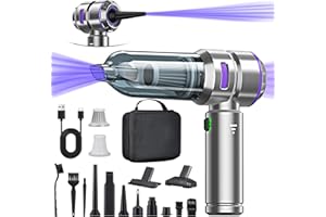 ‎MICISTY 4-in-1 Handstaubsauger Akku,Auto Staubsauger Stark,25000PA Handstaubsauger Kabellos,3-Gang 220000 U/min Elektrische Staubgebläse Druckluftspray für Auto,Küche,PC,Sofa,Büro,Haus& Tierhaar Reinigung.