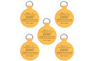 WINSOME Disc Plate Hangers for Walls - Strong Invisible Plate Holder Self Adhesive Stick On Hooks Picture Hanging Wall Plate Holder - Plate Hanging Disk (50mm / 2'' (Pack of 5))
