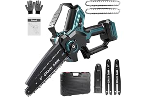 8-tums motorsåg för Makita 18 V batteri, automatisk olja, borstlös elektrisk grensåg, minimotorsåg för träskärning trädgårdssax, grensax träskärning