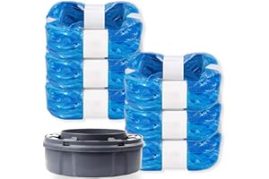 IVHOMESHOP 8m Paquete de 6 Gran capacidad Recambios Papelera compatible con el contenedor pañales La recarga solo es adecuada para el contenedor de pañales Tommee Tippee Sangene Tec Simplee Sangene Twist & Click
