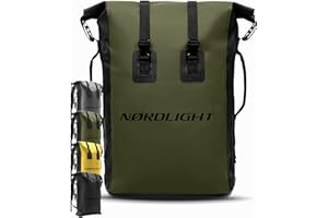 Nordlight Sac à dos étanche Dry Bag 35l - Roll Top Sac à Dos Avec Bandoulière Rembourrée, Sac à Dos Vélo, Sac à Dos Coursier, Trekking, Pêche