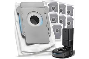 Retoo 8 bolsas de aspiradora compatibles con iRobot Roomba i3+ i4+ i5+ J5+ I7 j7+ Clean Base Extracción Bolsas de repuesto para aspiradora