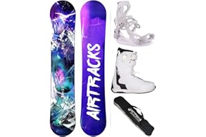 Airtracks Snowboard Set Tavola High M Carbon Hybrid Rocker Donna + Attacchi Master W + Scarponi + Sacca Nuovi 140 145 150 155 cm