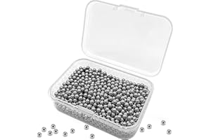 Dazkzooy 1000 Pezzi Perle di Pulizia - Palline Acciaio per Pulizia Bottiglie 3mm, Riutilizzabile Sfera di Pulizia per Decanter per Vino e Bottiglie Vetro - Sfera di pulizia in acciaio inossidabile 304
