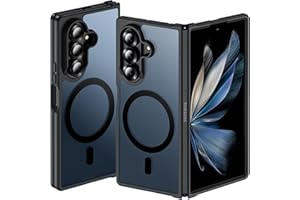 OWKEY Hülle für Samsung Galaxy Z Fold 7 mit MagSafe,Translucent Matt, Anti-Fingerabdruck, Militärischer Schutz, Slim Hardcase Handyhülle für Samsung Fold 7, Schwarz