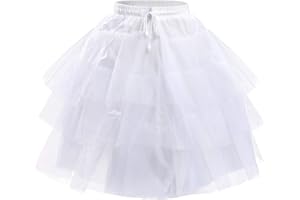 KAIAIWLUO Tutu Petticoat & Halb Slip für Mädchen 3-8 Jahre Weiß