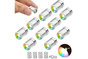 KATELUO 10 Pcs Mini Lumières LED pour Maison de Poupée, Mini Lampe Led avec Batterie, Lumières à Faire Soi-Même, Petite Lampe LED pour Bricolage Artisanal Vitrines Maison de Poupée Blocs de Construction