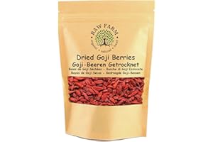 RAW FARM ORGANIC NATURAL FRESH 1 kg Goji Berries, Whole fruits, Sun Dried, Free from additives
