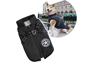 ONCPCARE Ropa 2 en 1 para perros grandes, abrigo cálido de invierno, chaleco de abrigo para mascotas, arnés para perros grandes