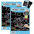 JELLYBABY A4 Size 10 Pages Rainbow Scratch Art Sheets Kids Scratch Art Magic Doodle Mandala Art Drawing Coloring Paper Black Scratch Paper Note Art And Craft Return Combo 4 Years And Above (2)