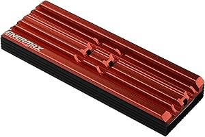 ‎ENERMAX ENERMAX M.2 2280 SSD Aluminium Kühlkörper für PS5/PC; doppelseitig inkl. Wärmeleitpads; ESC001-B, rot