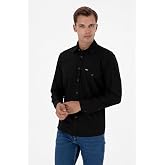U.S. Polo Assn. Erkek Siyah G&ouml;mlek Desenli 50316655-VR046