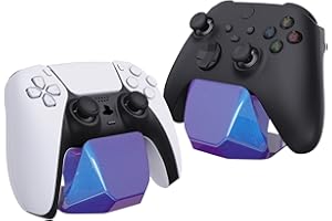 PlayVital Soporte para Xbox Series X/S Control Gamepad Escritorio Soporte Holder para ps5 para ps4 Control Soporte Desk Estación para Switch Pro Mando(De Azul a Violeta)