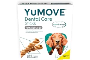 LINTBELLS YuMOVE Dental Care | Dental Sticks for Large Dogs | 14 Pack | Tasty Chews with Natural Ingredients which Target Plaque & Freshen Breath