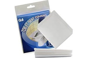 G4GADGET 10PCS Disposable Toilet Seat Covers, Flushable & Biodegradable for Kids & Adults, Travel-Friendly Public Restroom Protector, Ideal for Camping, Airplane, and Potty Training