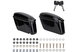 Yanmis Motorcykel Sadelväskor, 22L Sadelväskor Motorcyklar Byte för Cruiser Motorcykel Hård Sadelväska Box Bagage Bag Låsbar