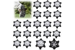 YUIO 20PCS Golf Shoe Cleats for Footjoy, Replacement Bulk Spikes for Adidas Skechers, Screw in Golf Shoe Studs Improves Grip and Comfort, Universal Shoe Spike Cleats with Tooth Spike for Easy to Install