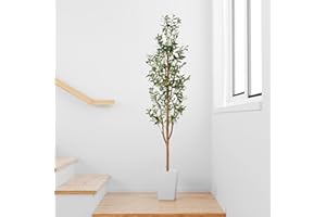 ‎PASCH PASCH® Künstlicher Olivenbaum (180 cm) - Stilvoll & Naturgetreu | Künstliche Pflanzen groß | Kunstpflanzen groß: Olive Tree | Olivenbaum künstlich groß für EIN mediterranes Ambiente