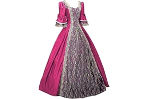 LUSHAASD 1800s Rococo Dresses for Women UK Renaissance Dress Victorian Ball Gowns Costumes Medieval Vintage Tea Party Prom Dress