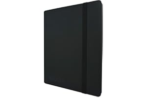 Vault X Premium Exo-Tec Strap Binder - 9 Pocket Trading Card Album Folder - 360 Side Loading Pocket Binder for TCG (Black)