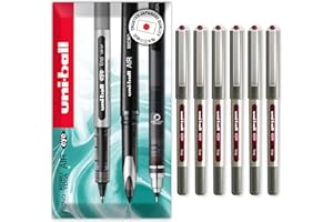 ‎UNI-BALL Uni-Ball EYE - UB-157 Rollerball Pens - 0.7mm Nib - Red Wine - Pack of 6