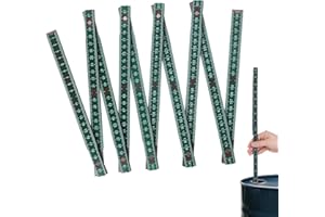 lasuroa Portable 10-Fold Oil Tank Gauge Measuring Stick 78" (2m), Durable Wooden Fuel Tank Dipstick Folding Stick Ruler for Checking Accurate Fuel Level