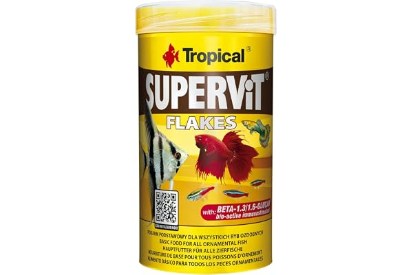 SUPERVIT 250ml / 50g - Nourriture de base pour tous poissons d'ornement, en flocons